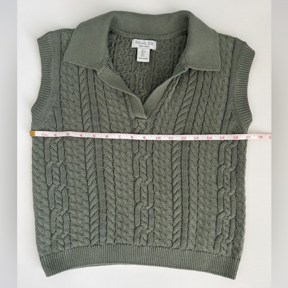 Rachael Zoe Preppy Cable Knit Sweater Vest - Size Small - Picture 4 of 6